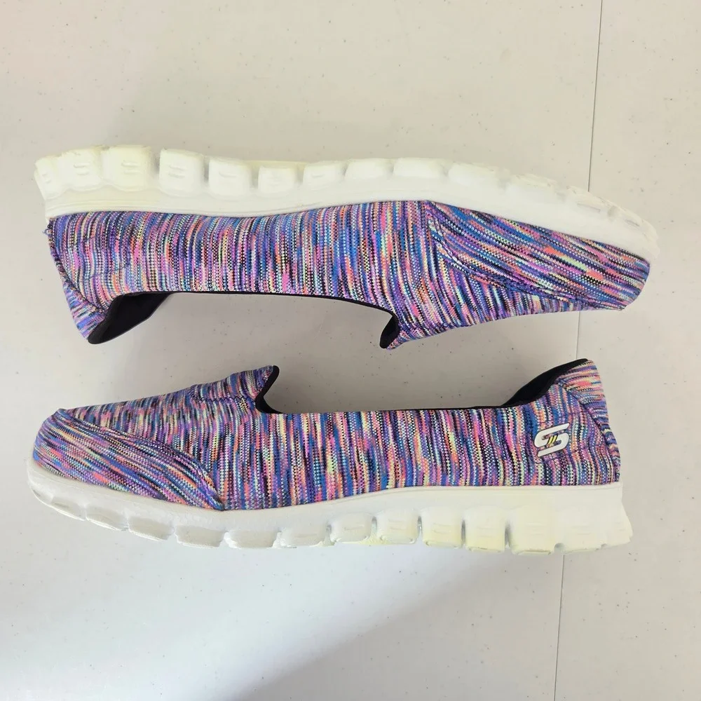 Skechers Memory Foam Multicolor Space Dye Slip On Sneakers 22317WR Womens 9